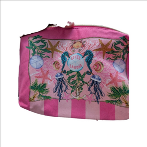 Estee Lauder Pink Ocean Cosmetic Bag With Shell‎ Pull Tag